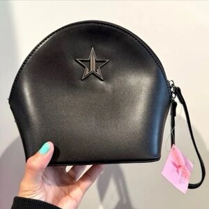 Jeffree Star black crescent moon makeup bag wristlet
